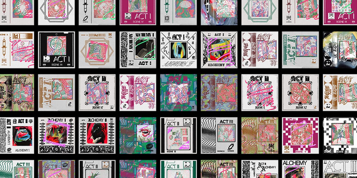 48 songs and thousands of cover artworks were generated to form the CHAOS NFT Collection.
